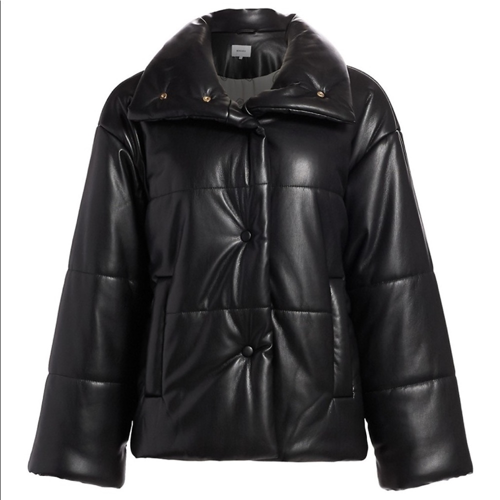 Nanushka Hide Vagan Leather Puffer Jacket